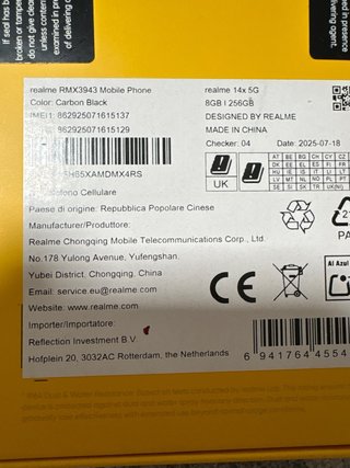 Realme 14X 5G 256gb Carbon Black