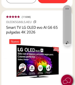 LG OLED evo G6 65 2026  Nuevos modelos Serie 6
