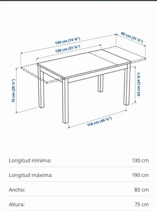 Mesa extensible comedor en perfecto estado