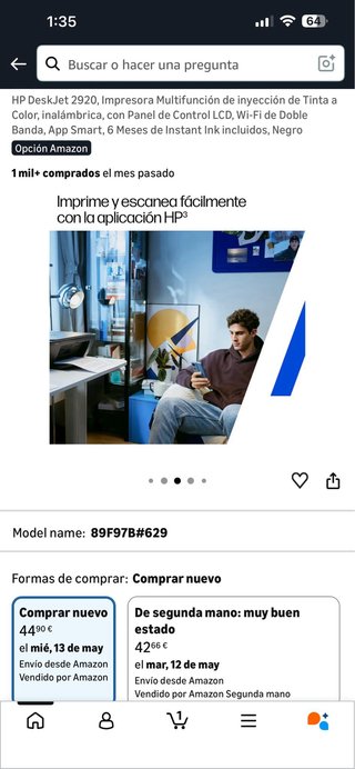 Impresora HP DeskJet 2920 Multifunción