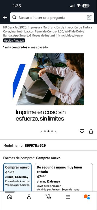 Impresora HP DeskJet 2920 Multifunción