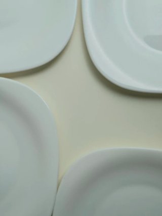 Set 5 piatti quadrati bianchi