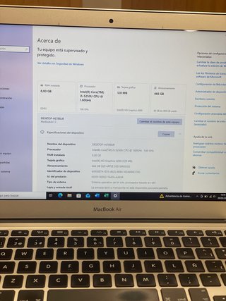 MacBook Air A1466 8GB 512GB Plata