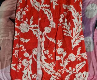 Pareo donna rosso e bianco