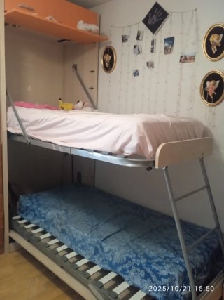 Cama Abatible Metal y Madera