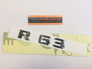 LETRAS TRASERAS CROMADAS MERCEDES R63 CLASE R