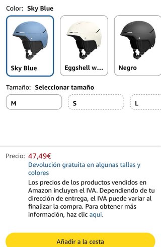 Casco de esquí azul RIOROO