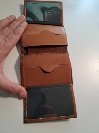 Cartera de cuero Puro Cuero Marrón