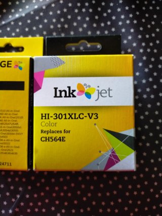 Tinta HP 301XLBK Negra y 301XLC-V3 Color
