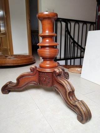 Mesa redonda madera maciza para restaurar