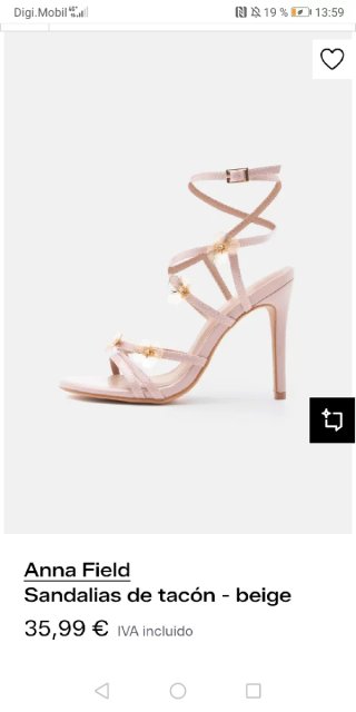Sandalias de tacón Anna Field beige
