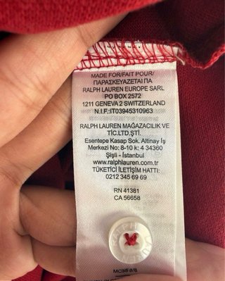 Polo Ralph Lauren Rosso Uomo Taglia L