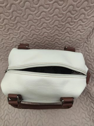 Bolso de mano y hombro Beige/Marrón
