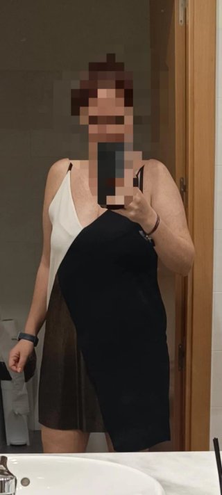 Vestido Zara Negro y Dorado