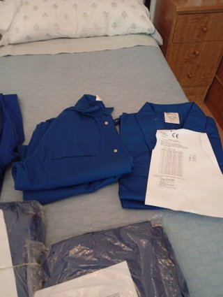 7 Conjuntos de Ropa Trabajo Azul,