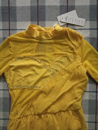 Vestido de danza/patinaje amarillo