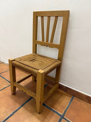 8 Sillas Rústicas Esparto Trenzado