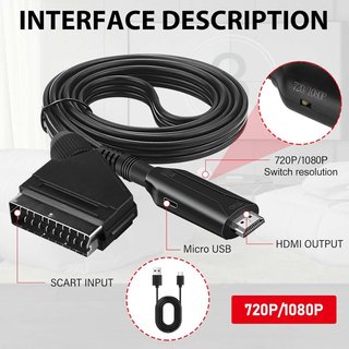Vegena Adaptador SCART a HDMI Full HD