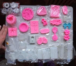 Lotto Stampi Silicone Creazioni Artistiche