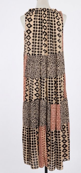 Vestido largo estampado talla 46
