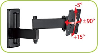 Meliconi soporte TV pared inclinable doble