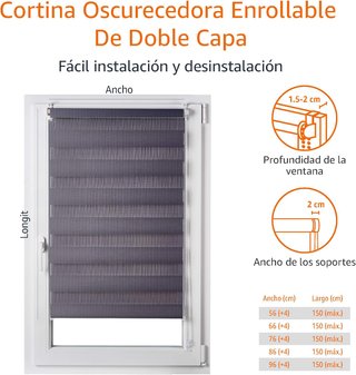 Amazon Basics estor enrollable doble capa