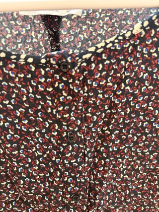Camisa Mango floral manga abullonada