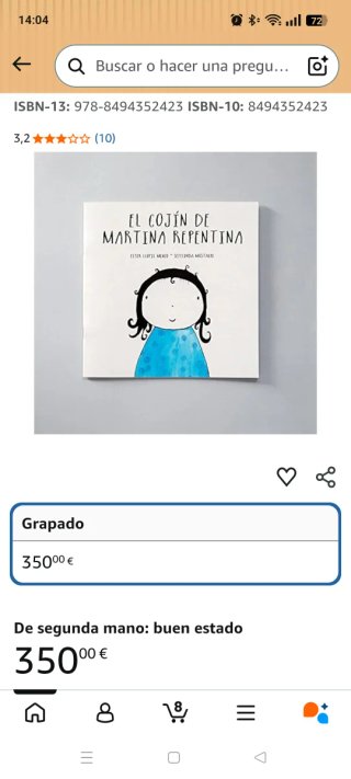 2 Libros "El cojín de Martina Repentina"