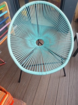 Silla Acapulco cuerda PVC color turquesa