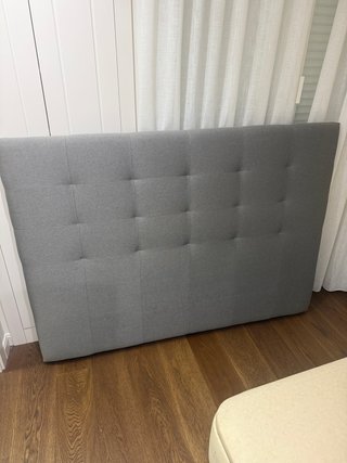 Cabecero tapizado gris 167x123x11