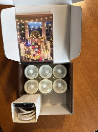 Pack 6 Velas LED Recargables - Efecto Llama Rea
