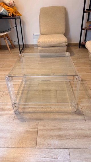 Mesa de salón acrílica transparente
