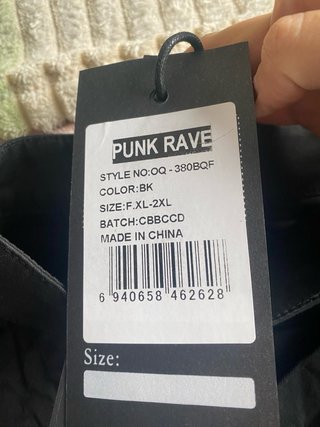 Falda Punk Rave XL Negra Nueva