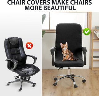 Funda silla oficina elástica lavable cremalleras