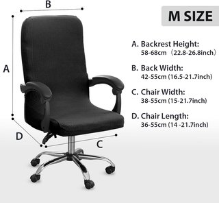 Funda silla oficina elástica lavable cremalleras
