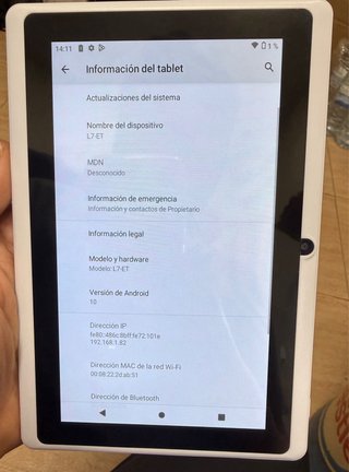 Tablet Logoss L7-ET 7 16GB 2GB Blanca