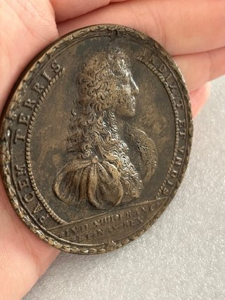 Medalla de bronce de 1666 Luis XIV