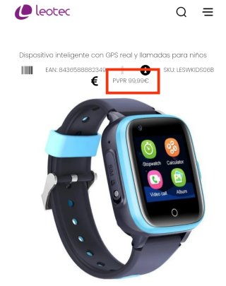 Reloj Leotec Allo Plus 4G Azul Marino