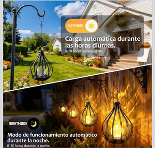 F Faroles solares colgantes KAGOLING 2 unidades LE