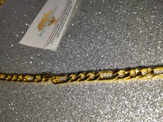 Catena cubana 18k placcata oro a maglie