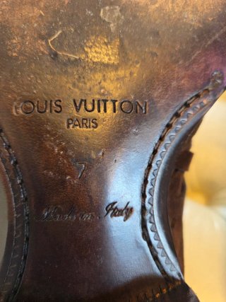 Louis Vuitton Zapatos Hombre Ante Trenzado Marrón