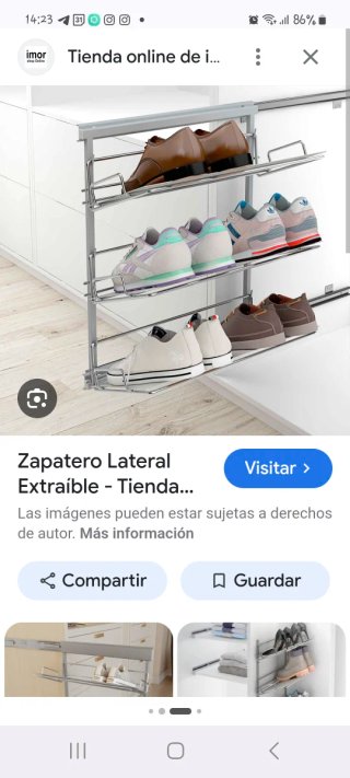 Zapatero lateral extraíble 3 baldas metal 33x52x70