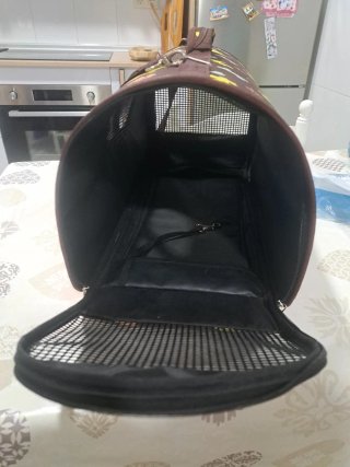 Transportín perro pequeño estampado 27×28×49