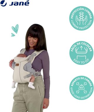 Jané mochila portabebé ergonómica acolchada