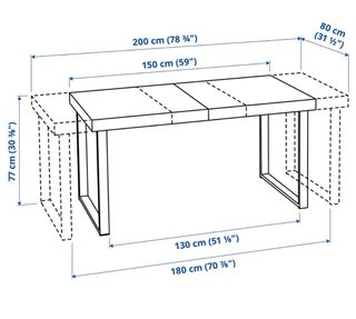 Mesa de comedor extensible madera