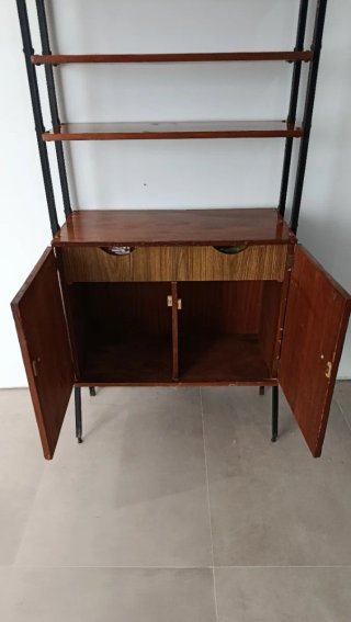 Mueble Bar Vintage Años 60 Madera Metal