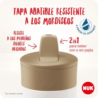 NUK botella infantil agua pajita sostenible