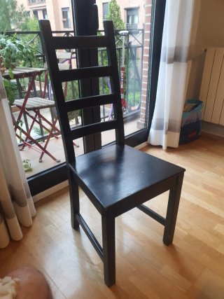 4 Sillas Comedor IKEA Madera Marron muy oscuro