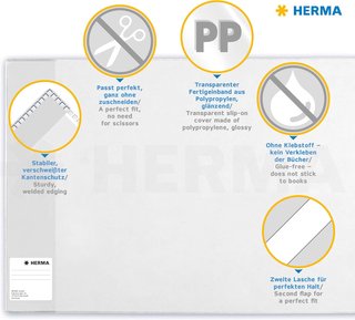 HERMA fundas transparentes para libros escolares
