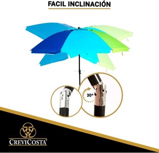 CREVICOSTA sombrilla playa protección UV ajustable